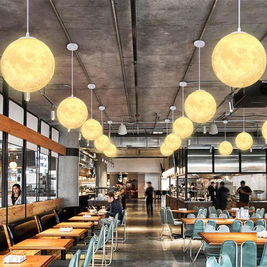 Creative Restaurant Bar Decoration Chandelier Hotel Bedroom Living Room Moon - Shaped Lamps Pendant