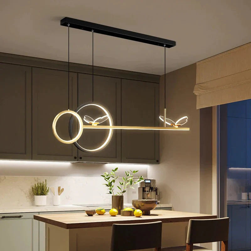 Butterfly Chandelier Simple Modern Dining Room Lamp Luxury Designer Long Table Nordic Bar Golden /