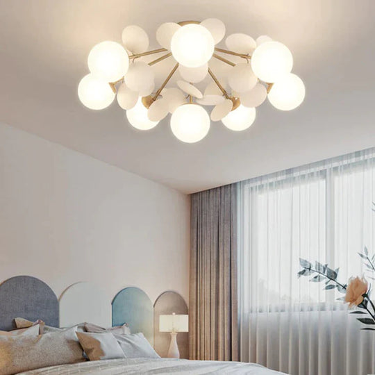 Bedroom Lamps Warm And Romantic Creative Online Celebrity Ins Petal Ceiling Lamp