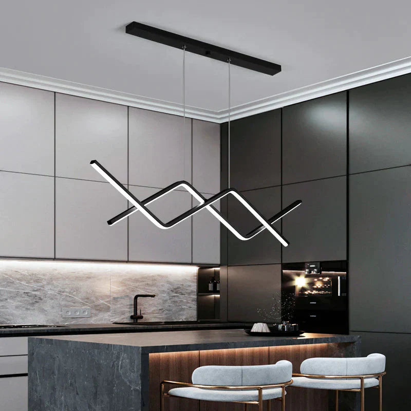 Simple Long Living Room Lamp Creative Personality Dining Bar Designer Restaurant Chandelier Pendant