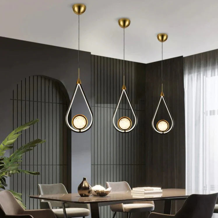New Nordic Modern Simple Single Led Chandelier Bedside Lamp Long Dining Room Pendant