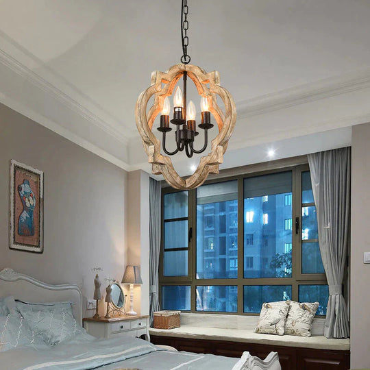 Retro Four Head Industrial Hotel Iron Chandelier Living Room Bar Restaurant Lamp Wholesale Pendant