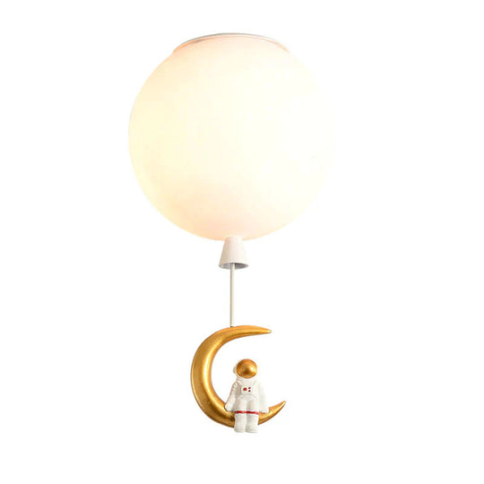 Creative Astronaut Children’s Room Lamp Bedroom Ceiling