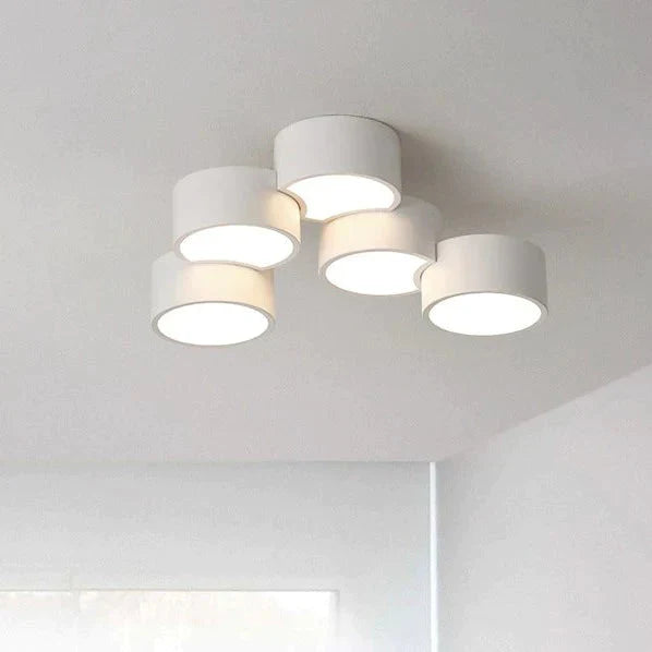 Simple Geometric Circular Living Room Lamp Creative Art Bedroom Study Ceiling
