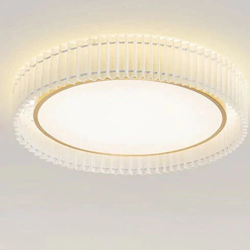 Pleated Simple Master Bedroom Lamp Romantic And Warm Artistic Design Round Ceiling