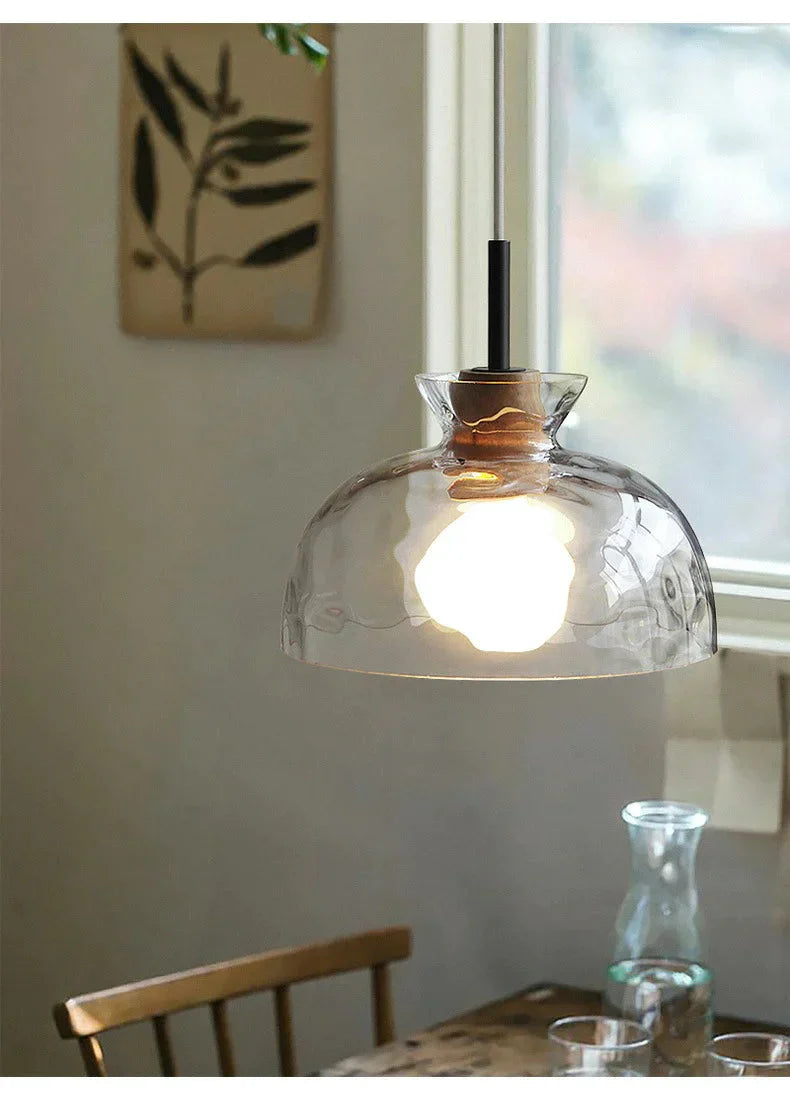 Designer’s Lamp Log Glass Small Chandelier Minimalist Dining Room Bar Staircase Porch Bedside