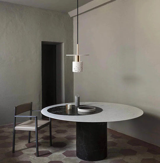 Terrazzo Lamp Indoor Simple Led Chandelier Coffee Shop Spherical Teahouse Office Cement Pendant
