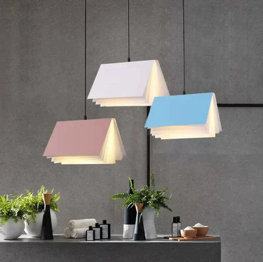 Macaroon Creative Personality Art Study Restaurant Chandelier Book Bookstore Library Bar Lamp