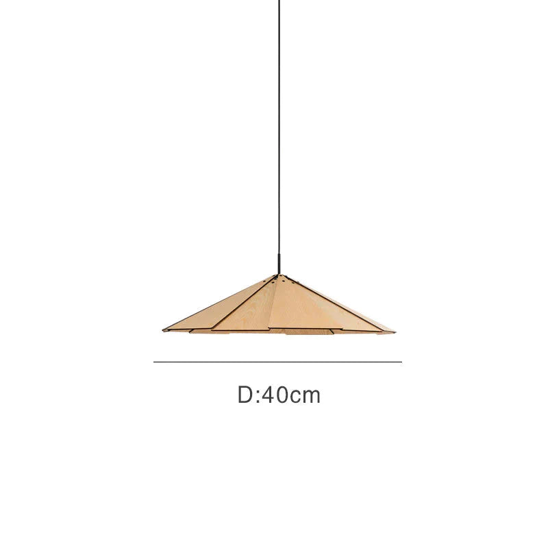 Nordic Minimalist Cafe Homestay Modern Wooden Flying Saucer Chandelier Pendant