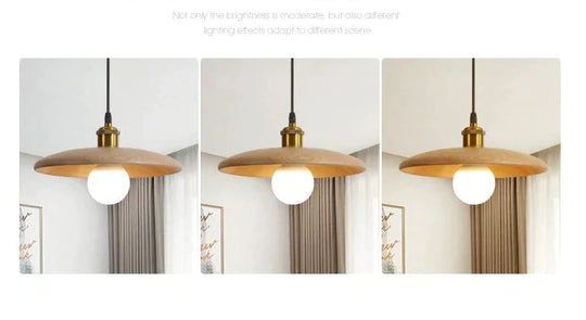 Nordic Solid Wood Lamp Restaurant Chandelier Single Head Art Pendant