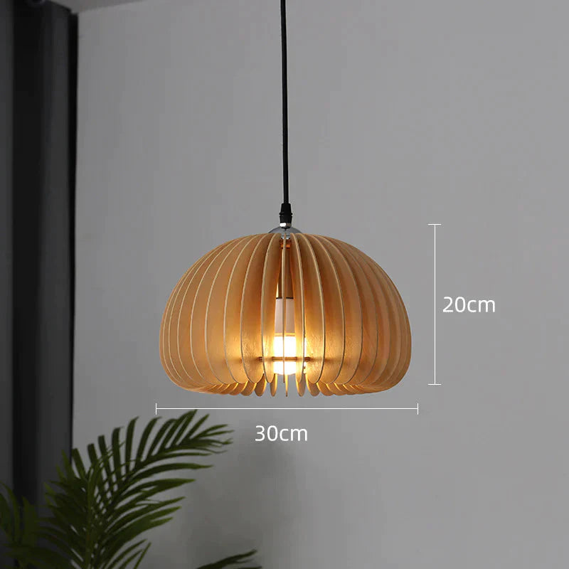 Retro Pumpkin Basswood Chandelier Atmosphere Lamp Copper / Dia30Cm No Light Source Pendant