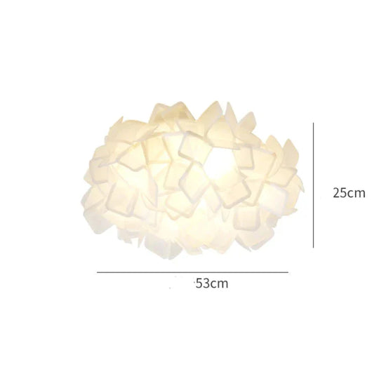 Simple Modern Ceiling Lamp With Living Room Warm And Romantic Flower Shaped White / Dia53Cm