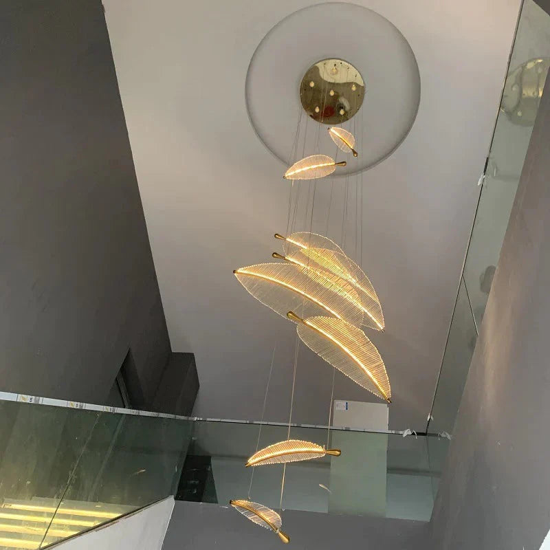 Modern Art Decorative Feather Chandelier Villa Hotel Non - Standard Large Pendant As Show / B