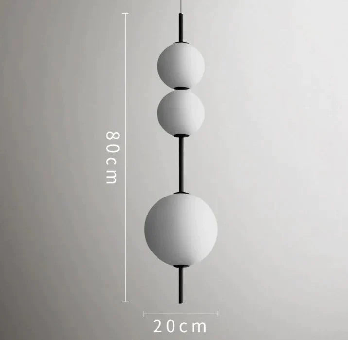 Nordic Simple Modern Restaurant Lamps Personalized Creative Glass Led Large And Small Ball