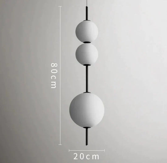 Nordic Simple Modern Restaurant Lamps Personalized Creative Glass Led Large And Small Ball