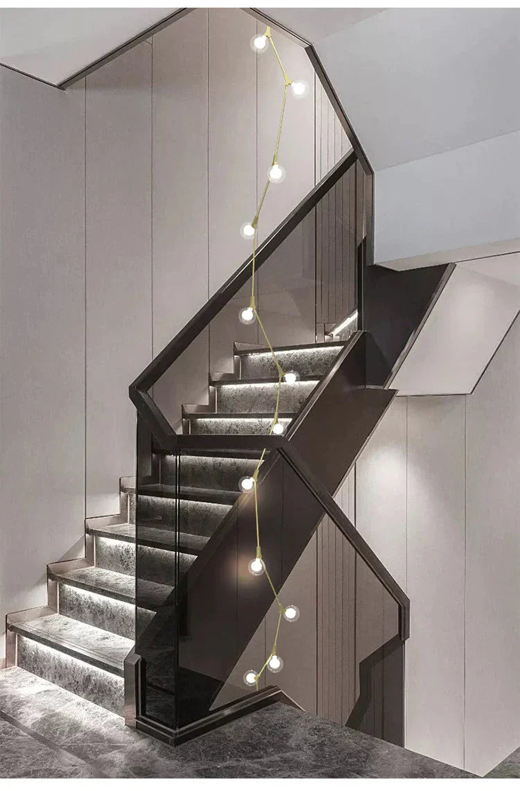 Stair Long Chandelier Modern Simple Personalized Creative Lamp Pendant