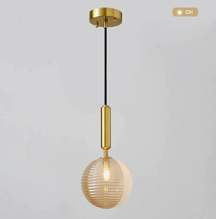 Restaurant Hanging Bulbs Bubble Ball Bronze Chandeliers Pendant