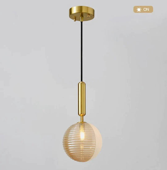 Restaurant Hanging Bulbs Bubble Ball Bronze Chandeliers Pendant