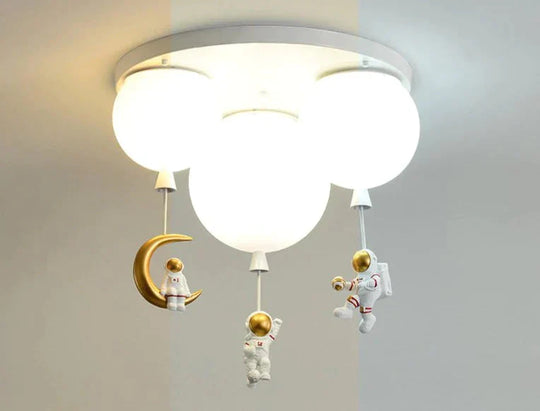 Creative Astronaut Children’s Room Lamp Bedroom Ceiling
