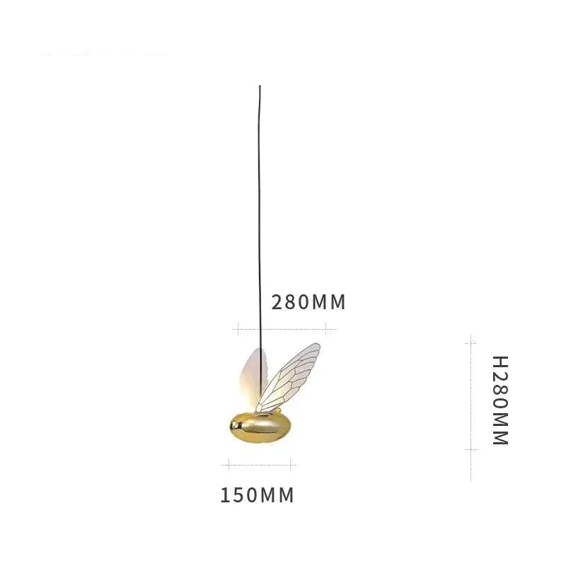 Modern Simple Living Room Bee Chandelier Stair Decoration Led Lamps 1 Head / White Light Pendant