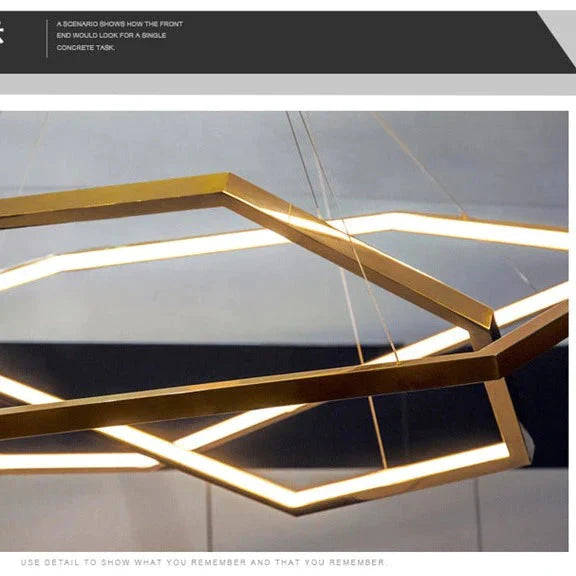 Led Chandelier Restaurant Living Room Creative Designer Model Stainless Steel Pendant