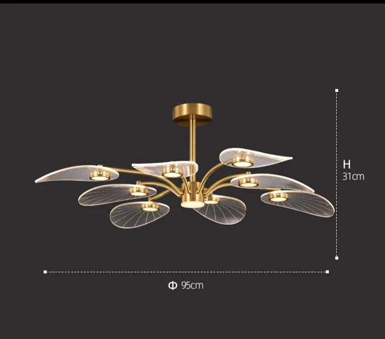 Light Luxury Living Room All Copper Chandelier Post - Modern Creative Study Lamp Pendant