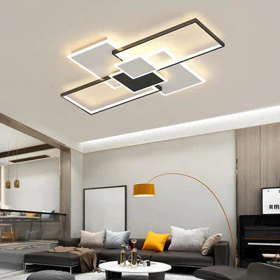 Rectangular Living Room Ceiling Lamp Nordic Simple Personality Bedroom Creative Modern Restaurant