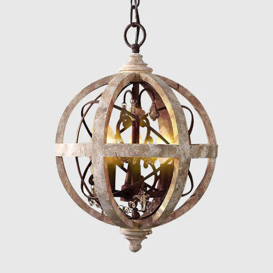 Wooden Old Chandelier Living Room Corridor Restaurant Bar Decoration Pendant