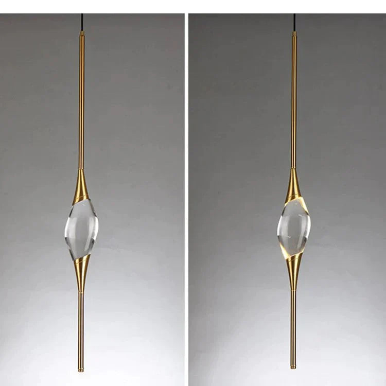 All - Copper Crystal Chandelier Post - Modern Minimalist Designer Creative Decoration Dining Room