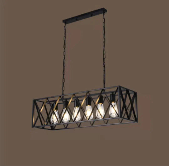 American Retro Iron Chandelier 6 Heads / No Light Source Pendant