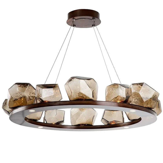 Nordic Creative Living Room Chandelier Modern Minimalist Shaped Glass Pendant