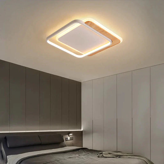 Ceiling Lamp Bedroom Creative Square Modern Simple Study Household Warm Romantic Room