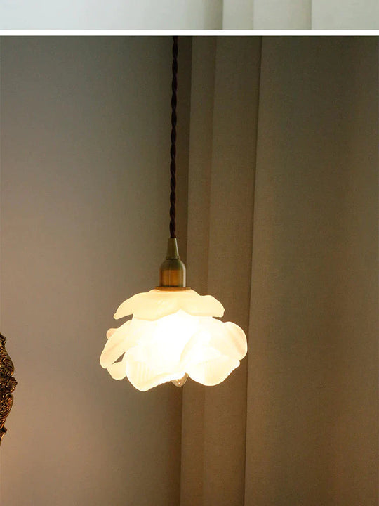 Brass Country B & Hotel Corridor Living Room Dining Minimalist Mini Flower Chandelier Pendant