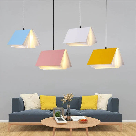 Macaroon Creative Personality Art Study Restaurant Chandelier Book Bookstore Library Bar Lamp