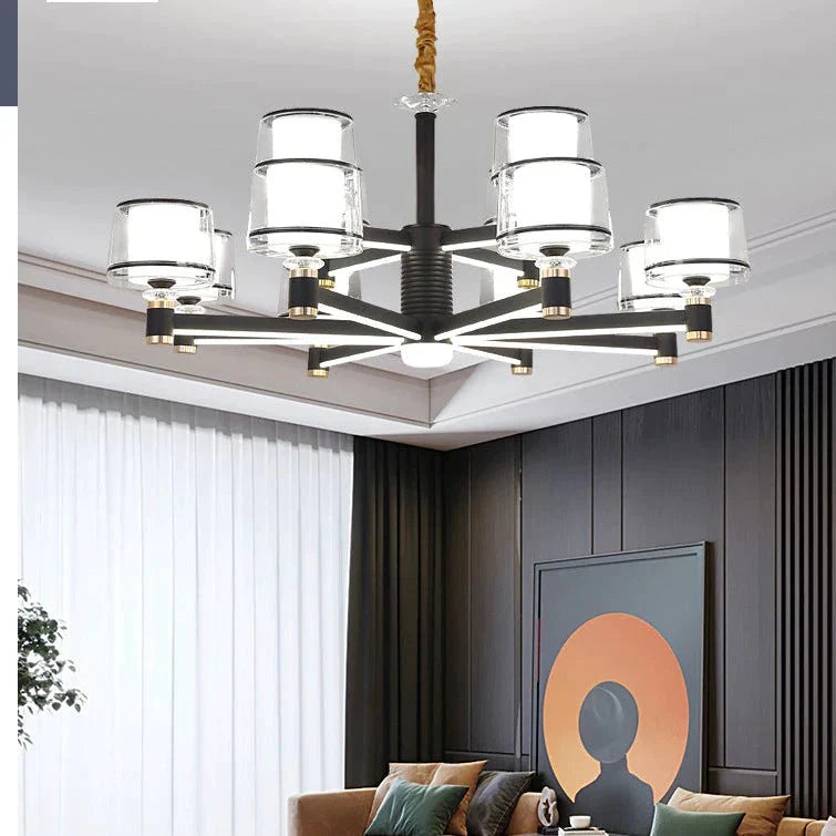 Simple Modern Living Room Lamp Atmospheric Household Arm Light Luxury Chandelier Pendant
