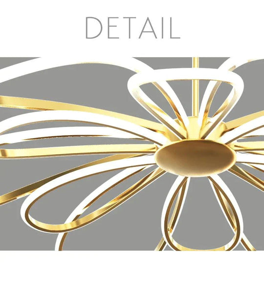 Petal Shaped Chandelier Simple Suction And Hanging Dual - Purpose New Led Bedroom Lamp Pendant
