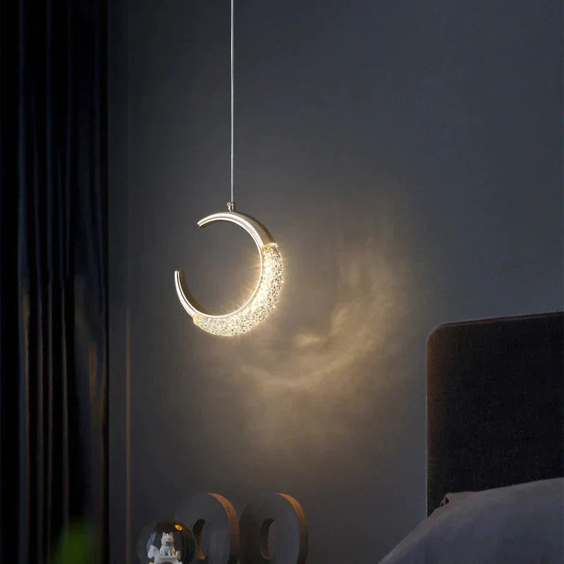 Bedside Chandelier Bedroom Warm Long - Line Single - Headed Small Pendant