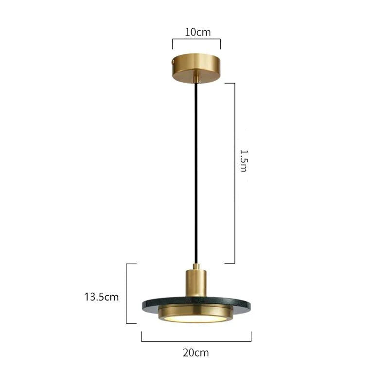 Nordic Postmodern Designer Simple Marble Chandelier Artistic Personality Bedroom Bedside Restaurant