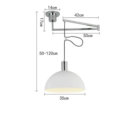 Designer Nordic Modern Minimalist Study Bar Creative Personality Removable Chandelier White