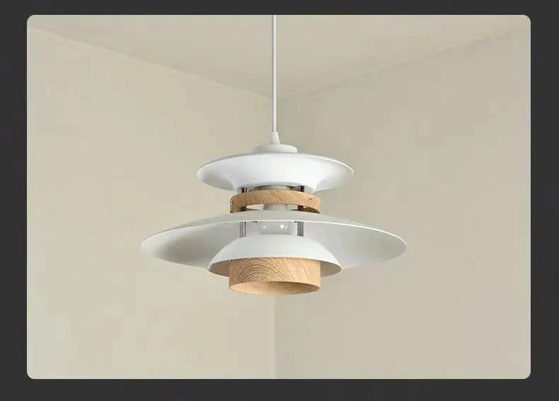 Nordic Walnut Restaurant Chandelier Simple Creative Solid Wood Bedroom Pendant