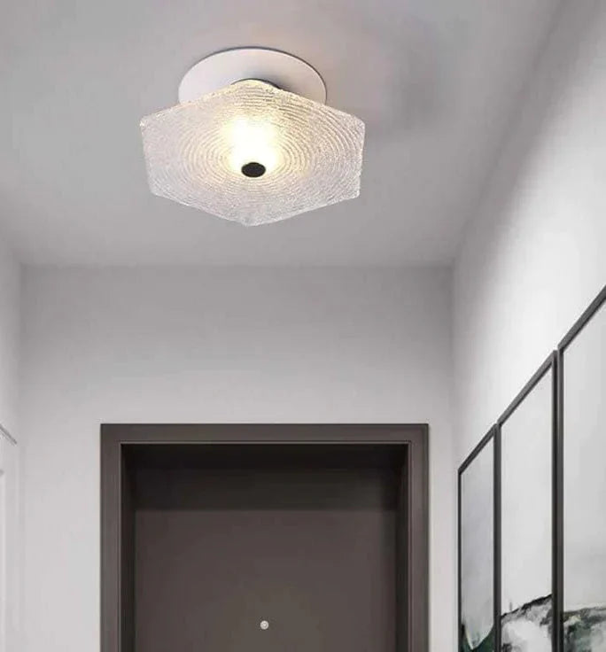 Nordic Living Room Ceiling Lamp Modern Simple Study Bedroom Creative Porch Aisle Glass Household