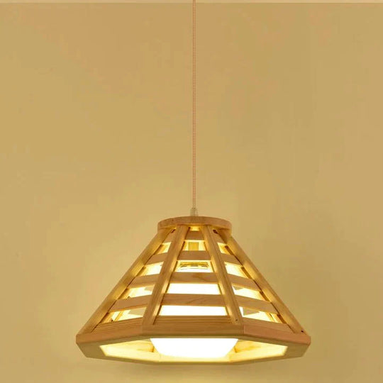 Chandelier Personalized Creative Restaurant Lamp Pinecone Nordic Simple Solid Wood Tatami Bedroom