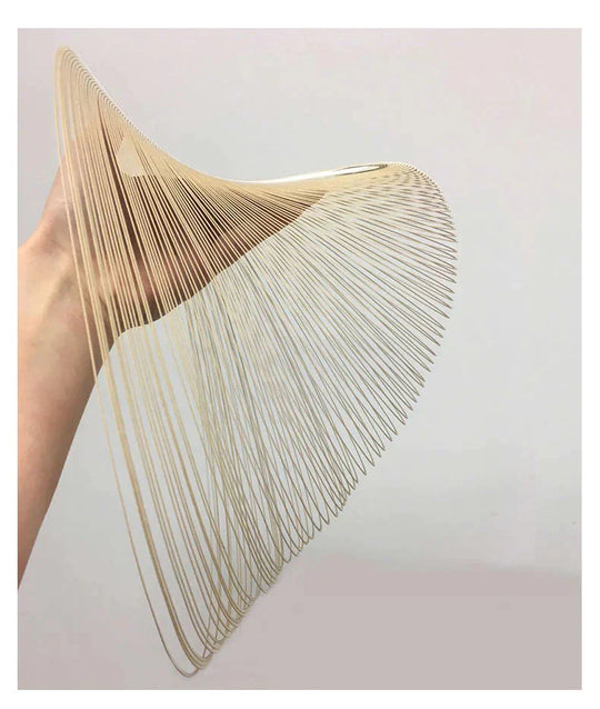 Simple Suspension Hollow Wooden Birch Chandelier Pendant