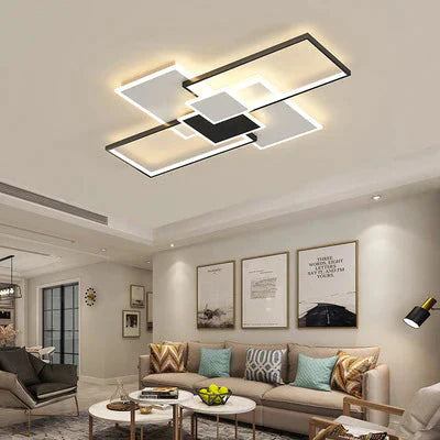 Rectangular Living Room Ceiling Lamp Nordic Simple Personality Bedroom Creative Modern Restaurant