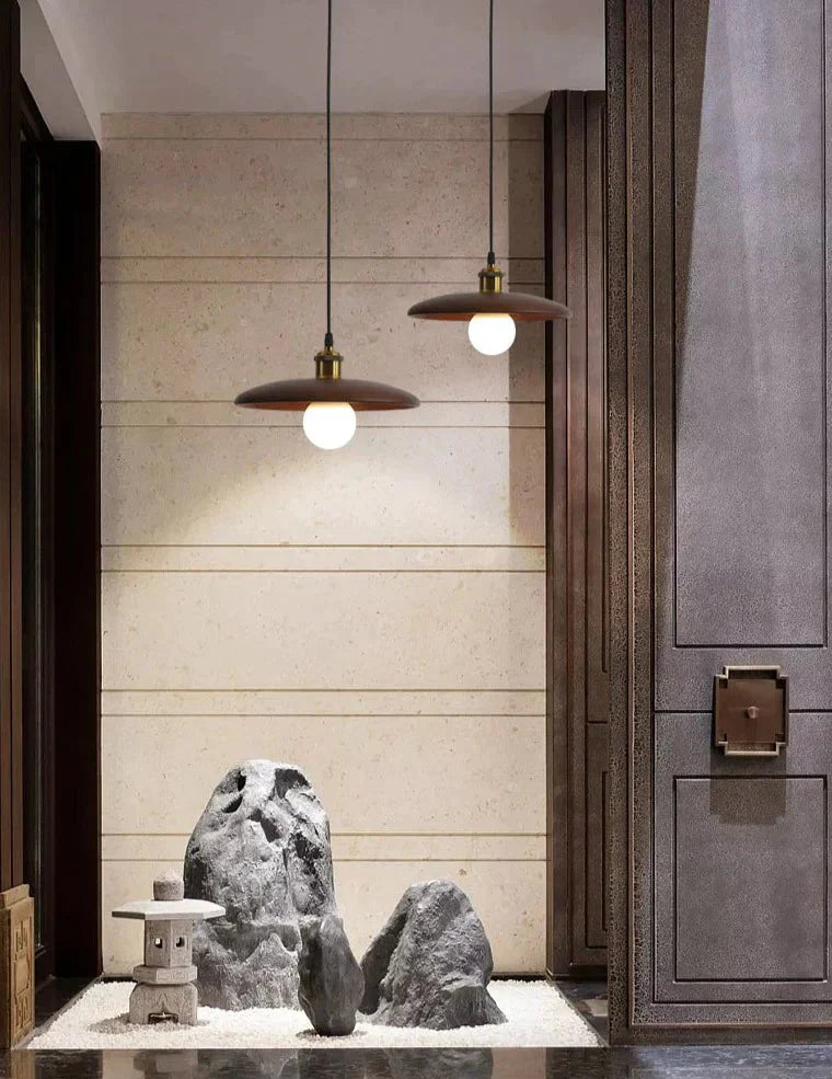 Nordic Solid Wood Lamp Restaurant Chandelier Single Head Art Pendant