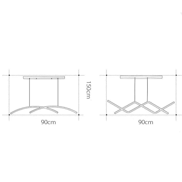 Simple Long Living Room Lamp Creative Personality Dining Bar Designer Restaurant Chandelier Pendant
