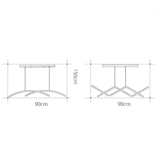 Simple Long Living Room Lamp Creative Personality Dining Bar Designer Restaurant Chandelier Pendant