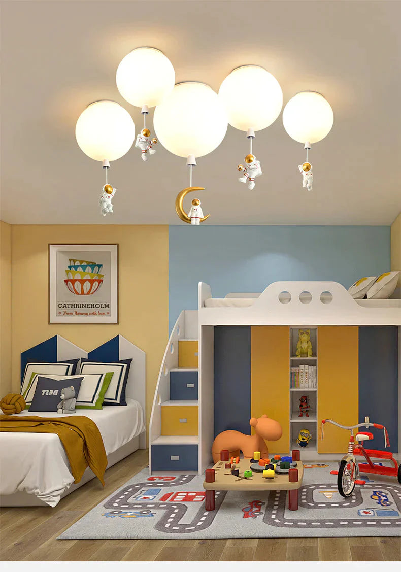 Creative Astronaut Children’s Room Lamp Bedroom Ceiling