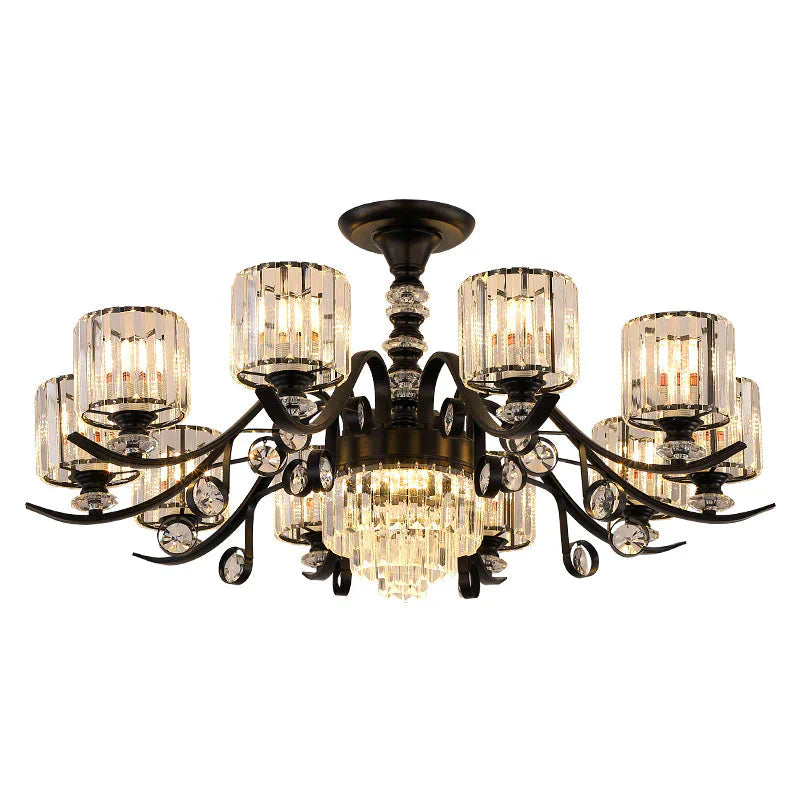 Living Room Crystal Chandelier Modern Simple Light Luxury Restaurant Atmospheric Lamp Pendant