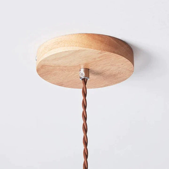 Nordic Pleated Bedside Chandelier Solid Wood Household Bedroom Dining Room B&B Minimalist Creative